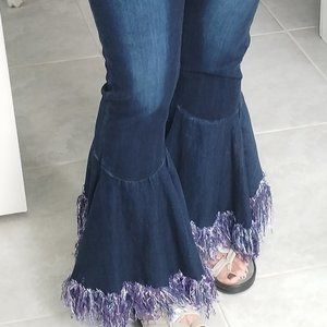 Flared bell bottom jeans